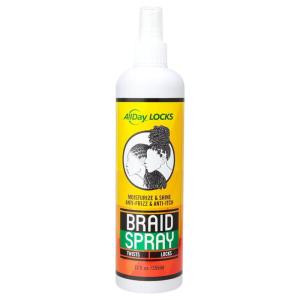 AllDay Locks Braid Spray – Refreshing Hydration for Braids, Dreadlocks, and More, Hydrating Hair Care for Braiding, Moisturizing Spray for Women and Men, Alleviates Itchy & Dry Scalp – 12 oz Bottle