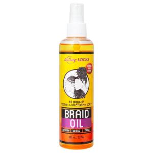 AllDay Locks Scalp Oil – Scalp Moisturizer for Braid & Hair Care, for Men and Women, Moisturizing and Strengthening Treatment, Oil for Dryness and Tension Relief – 4 oz Bottle(Braid Oil)